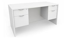 Stand-Alone Double Pedestal Desks PBD Furniture 72in x 30in Double Hanging Pedestal Desk