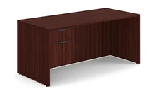 Stand-Alone Single Pedestal Desks PBD Furniture 66in x 30in Single Hanging Pedestal Desk