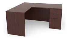L Shaped Single Pedestal Desks PBD Furniture 72in x 72in Single Pedestal L-Shaped Desk