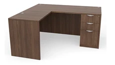 L Shaped Single Pedestal Desks PBD Furniture 72in x 78in Single Pedestal L-Shaped Desk