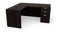 L Shaped Single Pedestal Desks PBD Furniture 66in x 77in Single Pedestal L-Shaped Desk