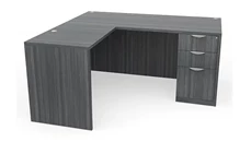 L Shaped Single Pedestal Desks PBD Furniture 66in x 65in Single Pedestal L-Shaped Desk