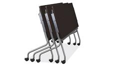 Training Tables PBD Furniture 48in x 24in Flip Top Nesting Table
