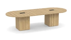 Conference Tables PBD Furniture 10ft Racetrack Shape Cube Storage Base Conference Table