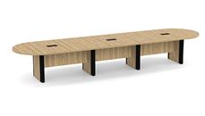 Conference Tables PBD Furniture 16ft Racetrack Shape Plinth Leg with Metal Accent Conference Table