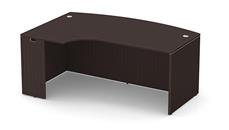 Stand-Alone Desk Shells PBD Furniture Bow Front Desk Shell with Left Extension