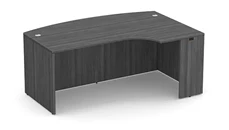 Stand-Alone Desk Shells PBD Furniture Bow Front Desk Shell with Right Extension