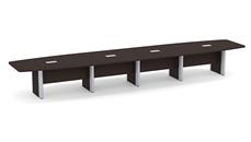Conference Tables PBD Furniture 20ft Boat Shape Elliptical Base Conference Table with Metal Accents