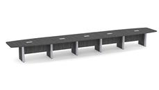 Conference Tables PBD Furniture 30ft Boat Shape Elliptical Base Conference Table with Metal Accents