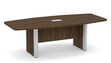 Conference Tables PBD Furniture 8ft Boat Shaped Elliptical Base Conference Table with Metal Accents