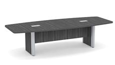 Conference Tables PBD Furniture 10ft Boat Shaped Elliptical Base Conference Table with Metal Accents