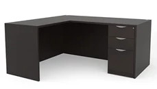 L Shaped Single Pedestal Desks PBD Furniture 60in x 60in Single Pedestal L-Shaped Desk