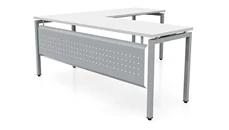 L Shaped Desk Shells PBD Furniture 72in x 72in Slender L-Desk with Modesty Panel 