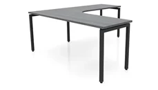 L Shaped Desk Shells PBD Furniture 72in x 78in Curve Corner L-Desk 