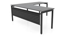 L Shaped Desk Shells PBD Furniture 72in x 72in Curve Corner L-Desk with Modesty Panel