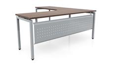 L Shaped Desks PBD Furniture 72in x 84in Curve Corner L-Desk with Modesty Panel 