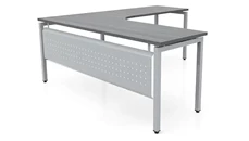 L Shaped Desk Shells PBD Furniture 72in x 78in Curve Corner L-Desk with Modesty Panel