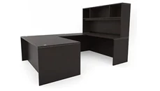 U Shaped Desks with Hutch PBD Furniture 72in x 102in U-Desk with Open Hutch