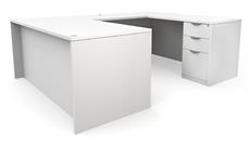 U Shaped Double Pedestal Desks PBD Furniture 66in x 89in Double Pedestal U-Desk
