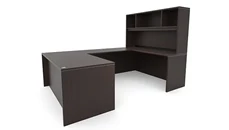 U Shaped Desks with Hutch PBD Furniture 60in x 101in U-Desk with Open Hutch