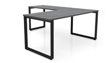 L Shaped Desk Shells PBD Furniture 72in x 72in Beveled Loop Leg L-Desk