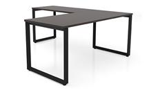 L Shaped Desk Shells PBD Furniture 66in x 78in Beveled Loop Leg L-Desk
