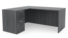 L Shaped Single Pedestal Desks PBD Furniture 60in x 60in Single Pedestal L-Shaped Desk