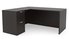 L Shaped Single Pedestal Desks PBD Furniture 60in x 60in Single Pedestal L-Shaped Desk
