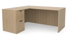 L Shaped Single Pedestal Desks PBD Furniture 60in x 60in Single Pedestal L-Shaped Desk