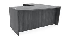 L Shaped Desk Shells PBD Furniture 66in x 70in Bow Front L-Shaped Desk