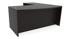 L Shaped Desk Shells PBD Furniture 66in x 82in Bow Front L-Shaped Desk