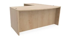 L Shaped Desk Shells PBD Furniture 72in x 76in Bow Front L-Shaped Desk
