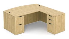 L Shaped Double Pedestal Desks PBD Furniture 72in x 72in Bow Front Double Pedestal L-Shaped Desk