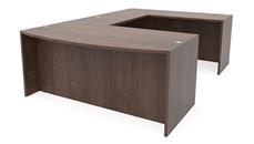 U Shaped Desk Shells PBD Furniture 66in x 106in Bow Front U-Shaped Desk