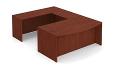 U Shaped Desk Shells PBD Furniture 72in x 112in Bow Front U-Shaped Desk