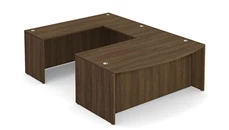 U Shaped Desk Shells PBD Furniture 66in x 106in Bow Front U-Shaped Desk