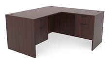 L Shaped Double Pedestal Desks PBD Furniture 72in x 72in Double Hanging Pedestal L-Shaped Desk