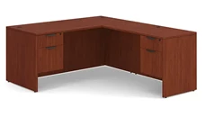 L Shaped Double Pedestal Desks PBD Furniture 66in x 77in Double Hanging Pedestal L-Shaped Desk
