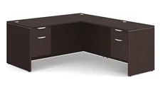 L Shaped Double Pedestal Desks PBD Furniture 66in x 77in Double Hanging Pedestal L-Shaped Desk