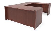 U Shaped Single Pedestal Desks PBD Furniture 66in x 96in Single Hanging Pedestal U-Desk