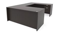 U Shaped Single Pedestal Desks PBD Furniture 66in x 96in Single Hanging Pedestal U-Desk