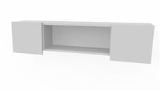 Desk Hutches PBD Furniture 72in Wall Mount Storage Hutch w/ 2 Laminate Doors