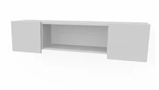 Desk Hutches PBD Furniture 72in Wall Mount Storage Hutch w/ 2 Laminate Doors