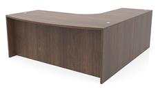 L Shaped Desk Shells PBD Furniture 72in x 96in Curved Corner Bow Front L-Desk