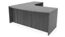 L Shaped Desk Shells PBD Furniture 72in x 96in Curved Corner Bow Front L-Desk