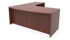 L Shaped Desk Shells PBD Furniture 72in x 96in Curved Corner Bow Front L-Desk