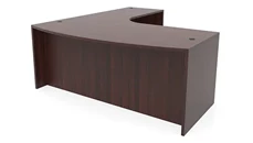 L Shaped Desk Shells PBD Furniture 72in x 96in Curved Corner Bow Front L-Desk