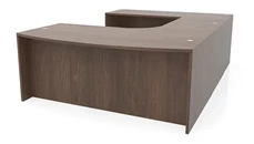 U Shaped Desk Shells PBD Furniture 72in x 107in Curved Bow Front U-Desk