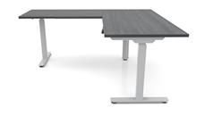 Standing Desks - Electronically Adjustable PBD Furniture 60in x 6ft Corner Electronic Adjustable Height Sit-to-Stand L-Desk 