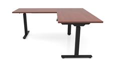 Standing Desks - Electronically Adjustable PBD Furniture 60in x 6ft Corner Electronic Adjustable Height Sit-to-Stand L-Desk